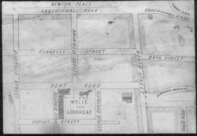 Map showing location of Wylie & Lochhead 1853