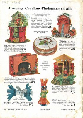 Back cover of Cavendish House Co Ltd Christmas Gift catalogue, c1940s. 
