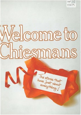 Front cover of Chiesmans Ltd Christmas Store Guide, 1970