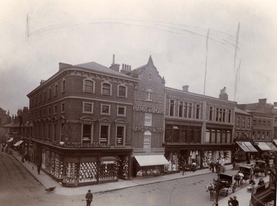 Shop front at Mawer & Collingham, Ltd., Lincoln, c.1900s.