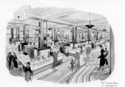 Drawing of Derry and Tom's store interior 1952.
